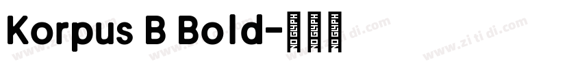 Korpus B Bold字体转换